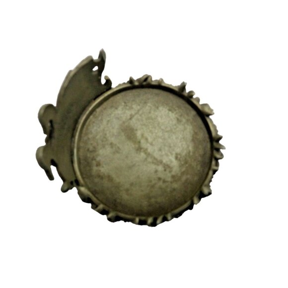 Pewter Candle Holder Ducks Unlimited Base Pillar Cottagecore Lodge Hunting Cabin - Picture 5 of 8